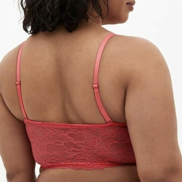 Torrid Lightly Lined Lace Convertible bra Bandeau, Corral, 1x Fits Small… - Picture 5 of 9